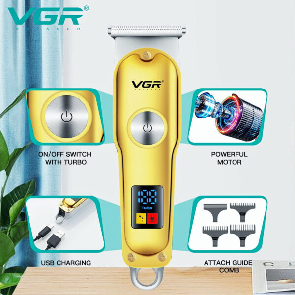VGR V-290 Mini Hair Cutting Machine Cordless Electric Hair Clipper Professional Bald Haircut Machine Barber Hair Trimmer for Men - Image 4