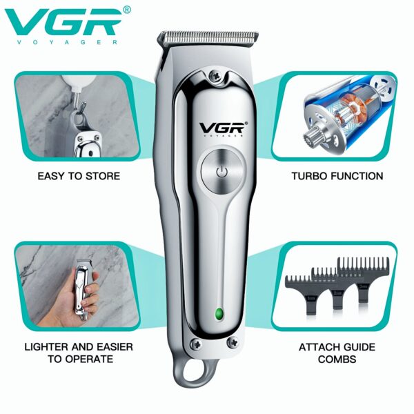 VGR Hair Cutting Machine Electric Hair Clipper Professional Haircut Machine Mini Barber Rechargeable Hair Trimmer for Men V-071 - Image 7