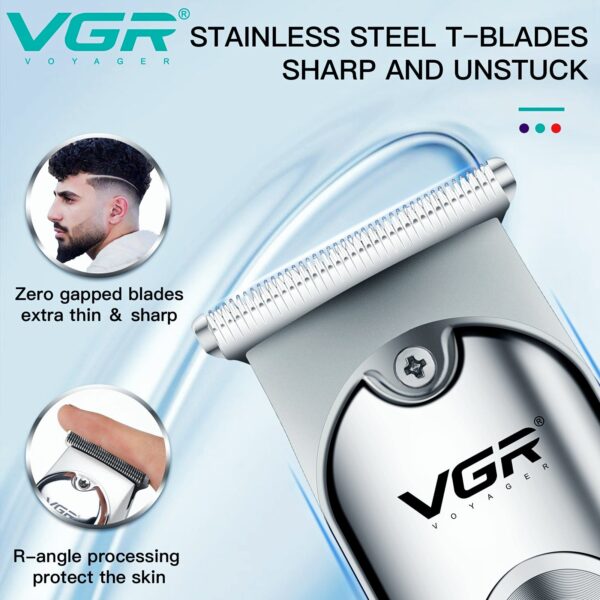 VGR Hair Cutting Machine Electric Hair Clipper Professional Haircut Machine Mini Barber Rechargeable Hair Trimmer for Men V-071 - Image 6