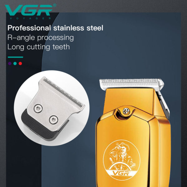 VGR V-927 Hair Trimmer Professional Trimmer Electric Hair Clipper Cordless Zero Cut Machine Rechargeable Waterproof LED Display - Image 4