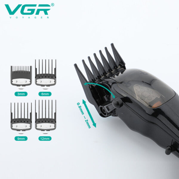 VGR V-653 Hair Clipper Professional Barber Hair Cutting Machine Electric Hair Trimmer Adjustable Haircut Machine Clipper for Men - Image 3