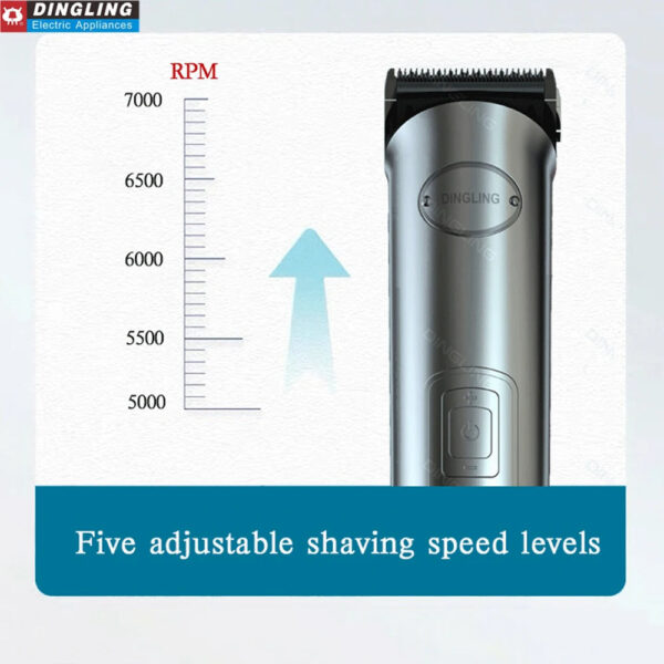 DINGLING RF-696 Hair Clipper Mens Beard Trimmer Professional Cordless Rechargeable Hair Cutter Kit Barber Shop Strong Power - Image 2