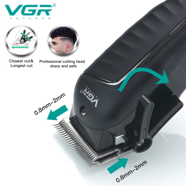 VGR V-683 Clipper Hair Clipper Professional Hair Cutting Machine Electric Hair Trimmer Haircut Machine Men's Barber Rechargeable - Image 2