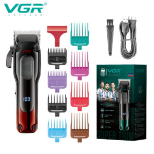 VGR-013 electric push shear metal texture hair trimmer with gradient refinement 6500RPM high-speed surging power hair trimmer