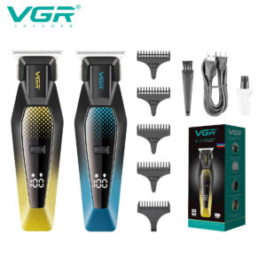 VGR V 253 Professional Hair Trimmer Barber Hair Clipper Electric Man Hair Cutting Adjustable Cordless LED Men's Hair Trimmer V-253