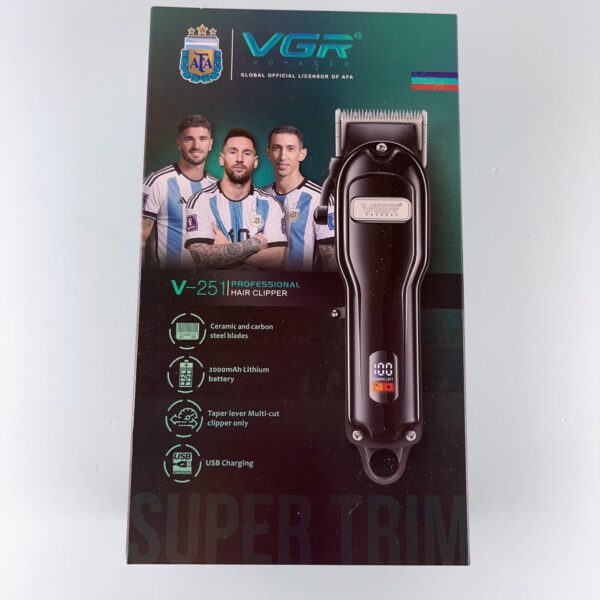 Vgr V-251 Barber Hair Cut Machine Electric Rechargeable Cordless Professional Hair Clipper trimmer shaver For Men