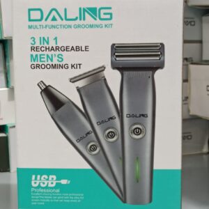 DALING DL-9218 3 In 1 cpmact size Rechargeable Hair Clipper Shaver beard Styling Hair Removal machine