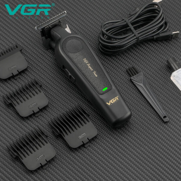 VGR V-995 Professional Hair Clipper for Men DLC T-Blade Low Noise Ceramic Blade Cordless Oil Head Hair Trimmer Finishing Machine - Image 2