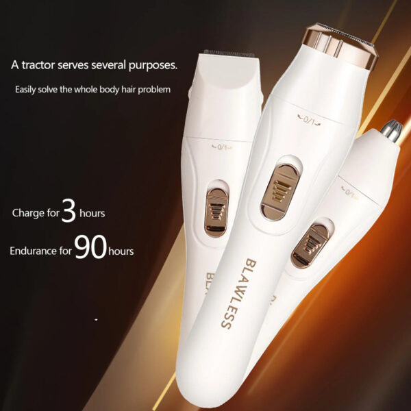 Blawless Womens Facial Hair Remover Facial Hair Removal Women 3in1 Hair Removal Device Electric Face Shaver 3 Replacement Heads - Image 7