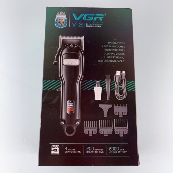 Vgr V-251 Barber Hair Cut Machine Electric Rechargeable Cordless Professional Hair Clipper trimmer shaver For Men - Image 5