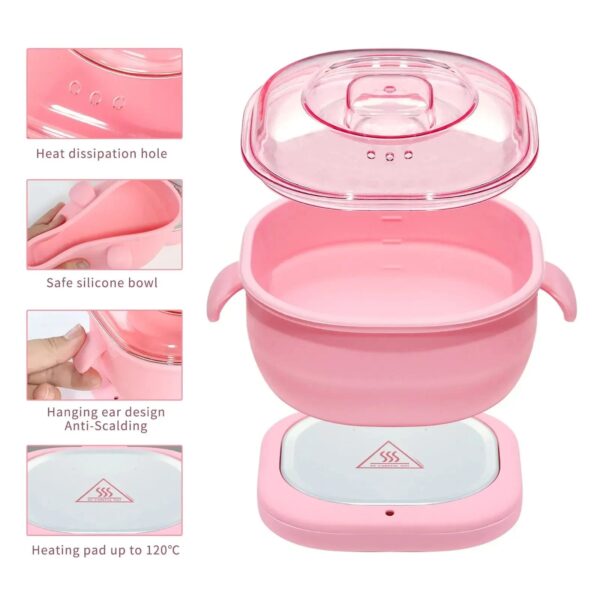 400ML Silicone Bowl Wax Heater Machine Hair Removal Wax-melt Machine Depilatory Wax Melting Warmer Wax Heating Base Pot Melter - Image 5