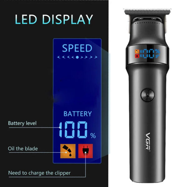 VGR-987 Professional Hair Trimmer For Men Facial Body Beard Hair Clipper Electric Rechargeable Haircut Machine Barber - Image 2