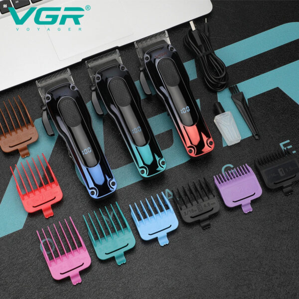 VGR-013 electric push shear metal texture hair trimmer with gradient refinement 6500RPM high-speed surging power hair trimmer - Image 3
