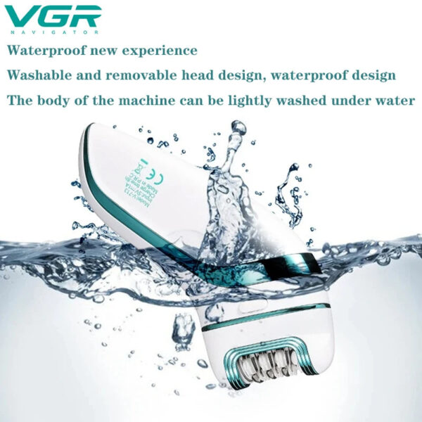 VGR New Full Body Washable 3-in-1 Multi-function USB Rechargeable Electric Shaving and Plucking Device V-713 for Face and Body epilator - Image 3