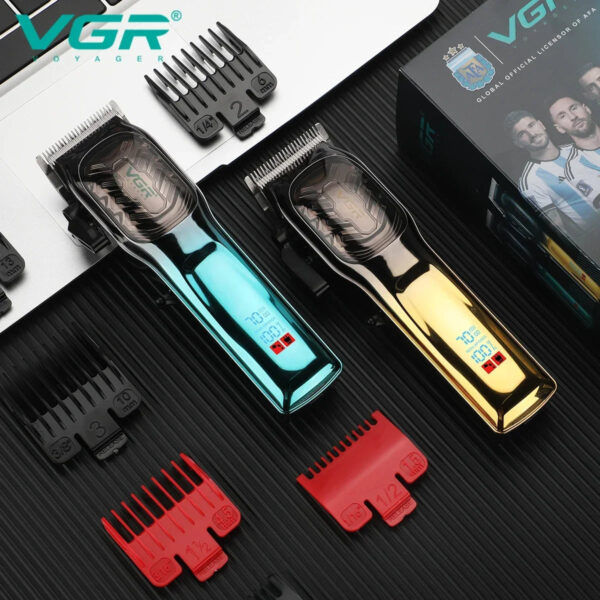 VGR Hair Trimmer Professional Hair Clipper Rechargeable Haircut Machine Adjustable Hair Clipper Electric Trimmer for Men V-654 - Image 2