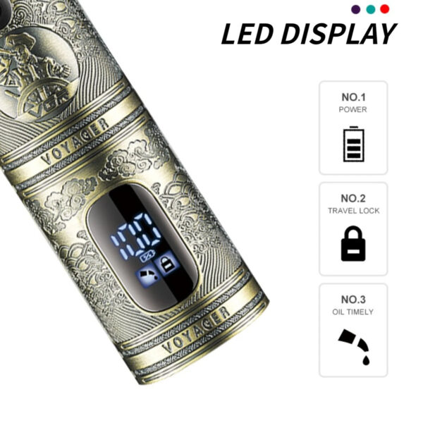 VGR V-697 Hair Clipper Professional Hair Trimmer LED Display Hair Cutting Machine Adjustable T9 Rechargeable Trimmer for Men - Image 3