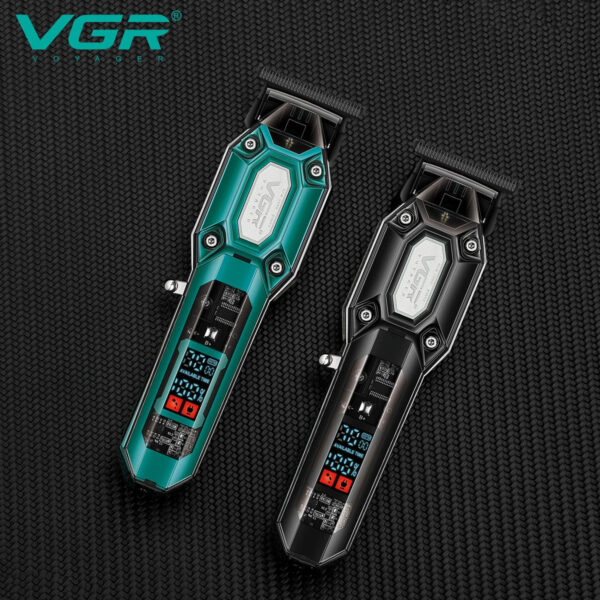 VGR v 900 T-shaped blade hair clipper cordless transparent body hair clipper electric rechargeable professional men's hair clipper v-900 - Image 4