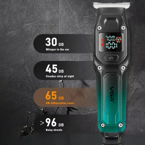 VGR Hair Clipper Rechargeable Hair Trimmer Cordless Hair Cutting Machine Electric Barber Digital Display Clippers for Men V-964 - Image 3