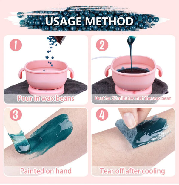 400ML Silicone Bowl Wax Heater Machine Hair Removal Wax-melt Machine Depilatory Wax Melting Warmer Wax Heating Base Pot Melter - Image 3