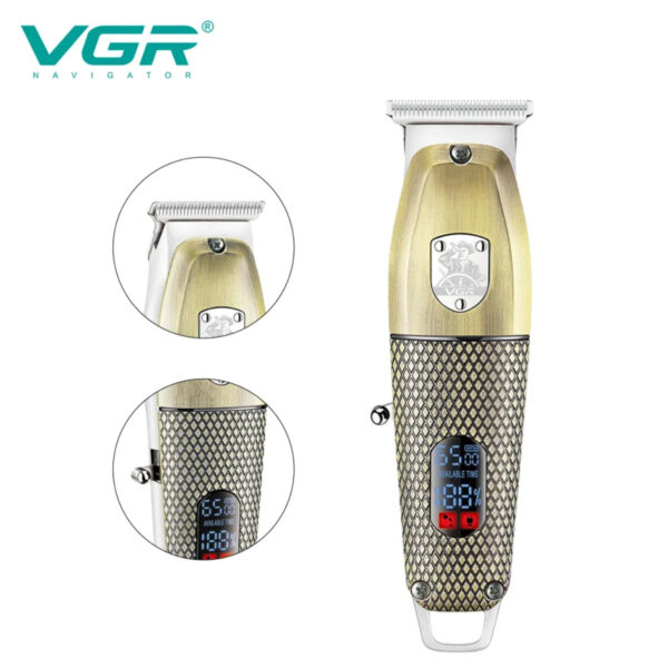 VGR Barber Professional Hair Trimmer For Men Hair Clipper Beard Facial Rechargeable Hair Cutting Machine Haircut For Men V-976 - Image 2