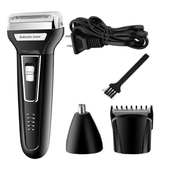 ORIGINAL Kemei KM-6558 3 In 1 Reciprocating Shaver Rechargeable Shaver Hair Trimmer Nose Trimmer For Men - Image 2