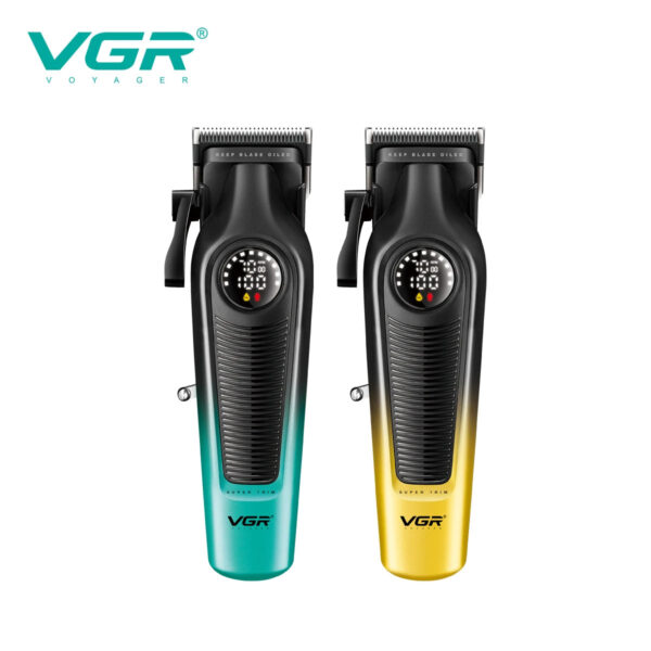 VGR Hair Clipper Professional Trimmer Adjustable Hair Cutting Machine Rechargeable Clipper LED Haircut Clipper for Men V-196 - Image 3