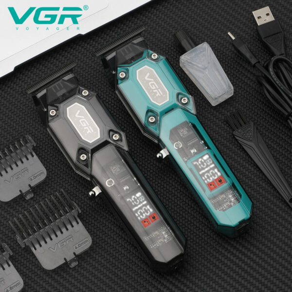 VGR v 900 T-shaped blade hair clipper cordless transparent body hair clipper electric rechargeable professional men's hair clipper v-900 - Image 3