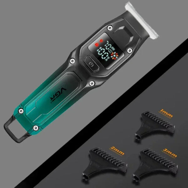 VGR Hair Clipper Rechargeable Hair Trimmer Cordless Hair Cutting Machine Electric Barber Digital Display Clippers for Men V-964 - Image 2