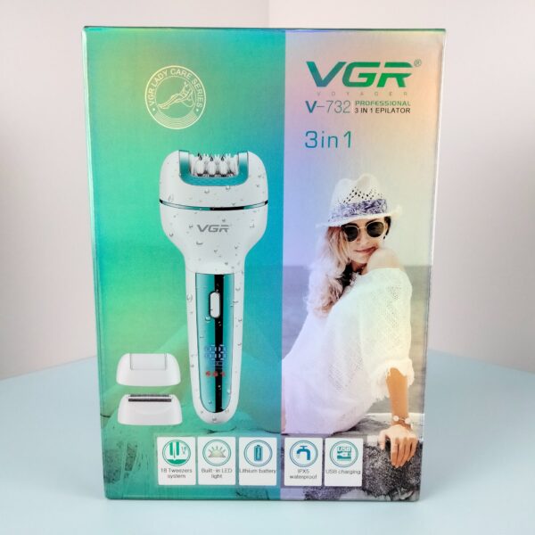 Vgr V-732 2 In 1cordless Hair Trimmer Set Razor Professional Electric Body Shaver Lady Epilator For Women - Image 2