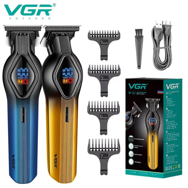 VGR Cordless 7000RPM Electric Beard Trimmer Men's Hairdresser Set LCD Rechargeable Hairdresser V-921 - Image 3