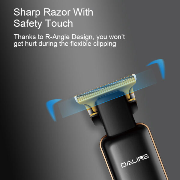 DALING DL-1571 USB Low Noise Professional Cordless Portable Men's Hair Cut Clipper WITH LED Barber Machines Rechargeable Hair TrimmeR - Image 3