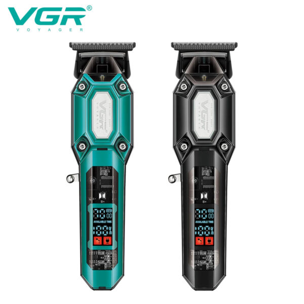 VGR v 900 T-shaped blade hair clipper cordless transparent body hair clipper electric rechargeable professional men's hair clipper v-900 - Image 2
