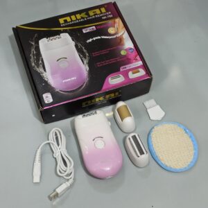 NIKAI 3 In1 WATERPROOF Women Epilator Electric Female Hair Removal Lady Shaver