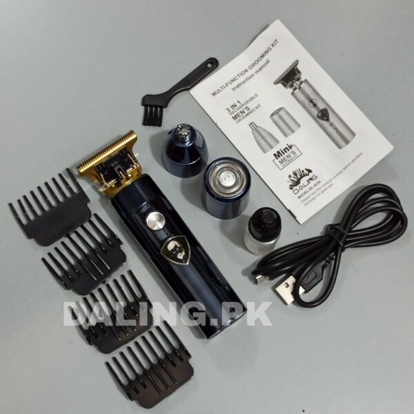DALING DL-9230 3 In 1 cpmact size Rechargeable Hair Clipper Shaver beard Styling Hair Removal machine - Image 2