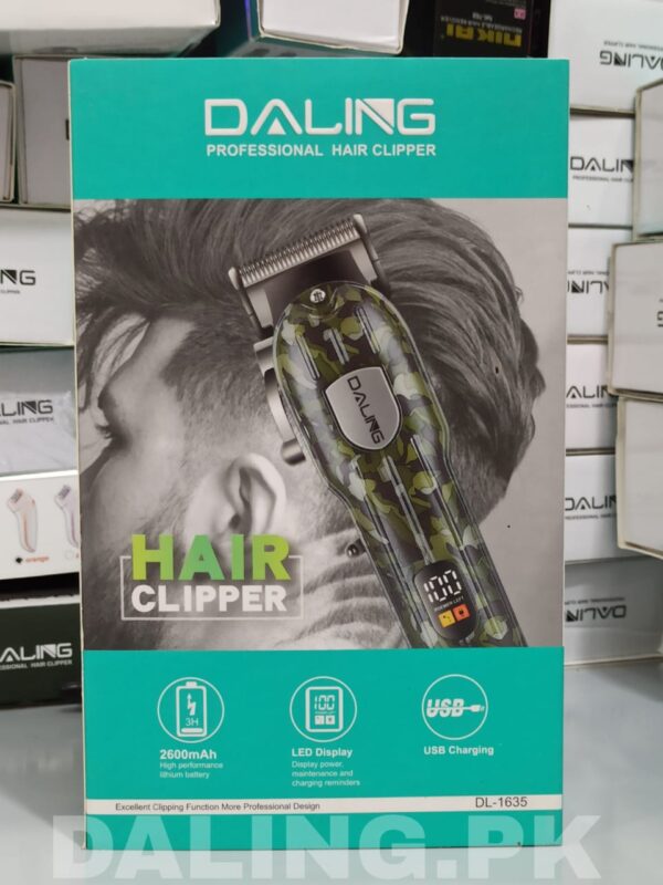 DALING DL-1635 ARMY CAMO Electric Hair Clipper Rechargeable Shaver Beard trimmer Professional Hair Trimmer Cordless Oil head Men Hair Cutting Machine Beard razor - Image 2