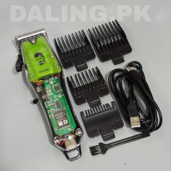 Daling DL-1671 New Full Transparent Visible Body Hair Cutting Machine Cordless Shaver Trimmers Barber Professional Hair Clipper Equipment - Image 2