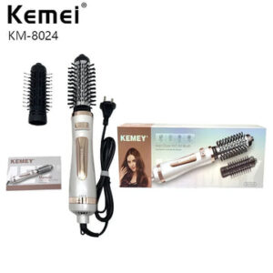 Kemei KM-8024 Volumizer | Hot Air Brush | Rotating Brush | Hair Dryer