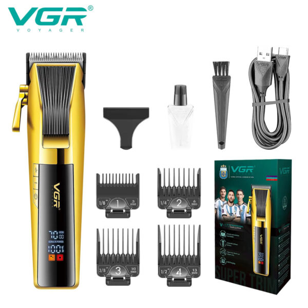 VGR Professional Trimmer Hair Clipper Cordless Hair Beard Trimmer Men's Electric Hair Trimmer Rechargeable Adjustable Set V-177 clipper shaver - Image 2