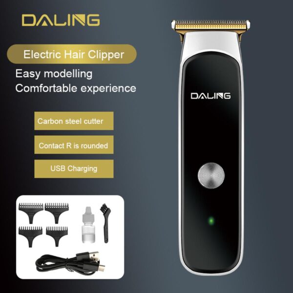 DALING 1526 New model Innovate Design All Metal Housing Professional Electric Rechargeable Lithium Battery Salon Barber
